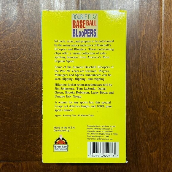 MLB Double Play Baseball Bloopers 2 Tape Set VHS 1993 60 Minutes - Picture 5 of 5